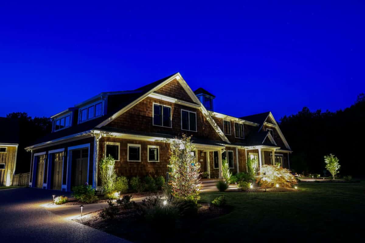 Landscape lighting project by Rainfall Irrigation