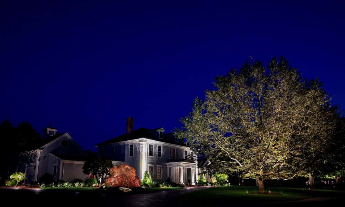 Landscape lighting project by Rainfall Irrigation
