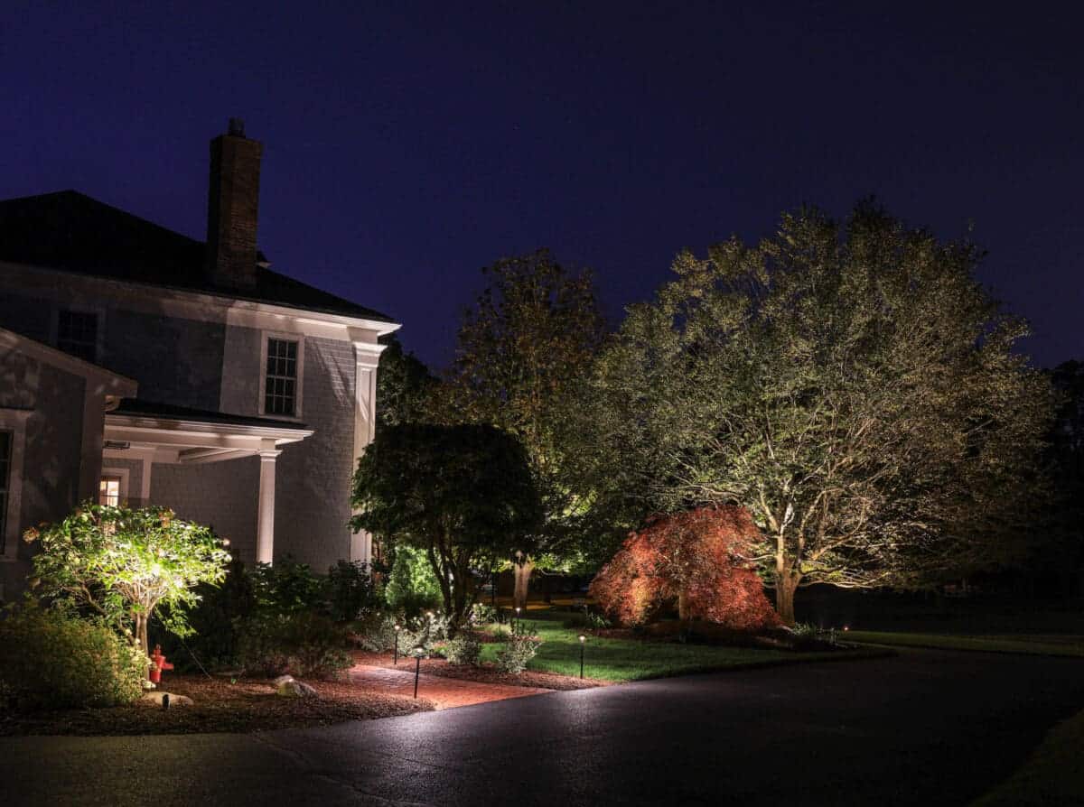 Landscape lighting project by Rainfall Irrigation