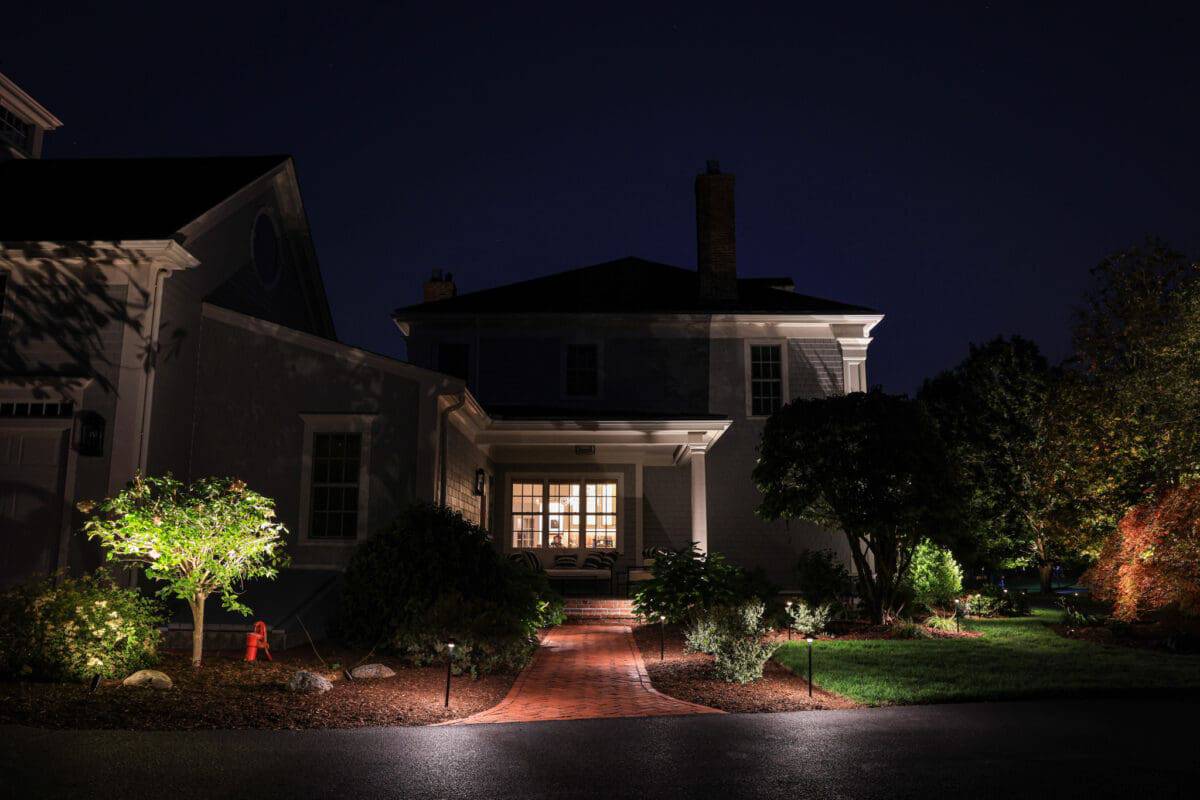 Landscape lighting project by Rainfall Irrigation