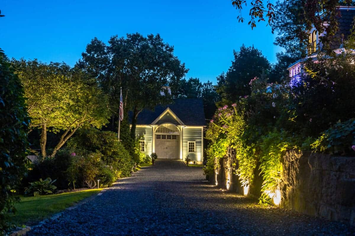 Landscape lighting project by Rainfall Irrigation