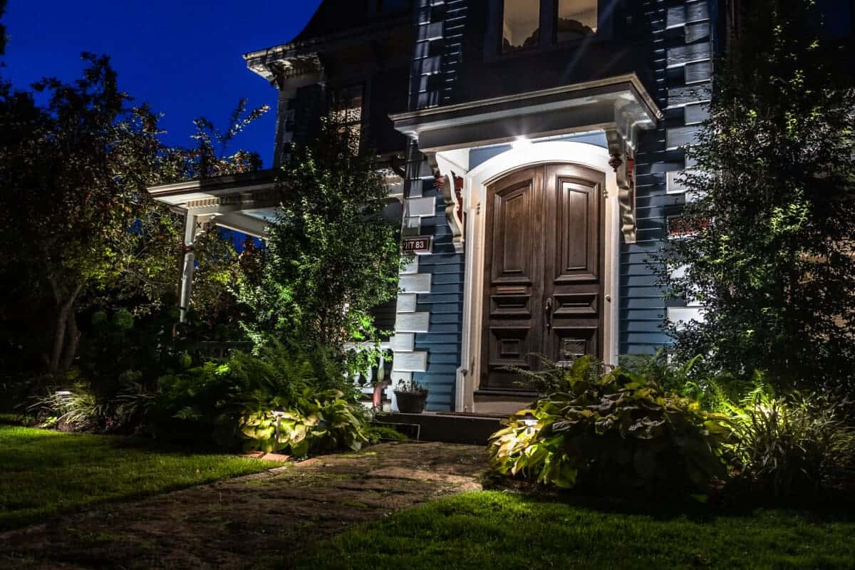 Landscape lighting project by Rainfall Irrigation