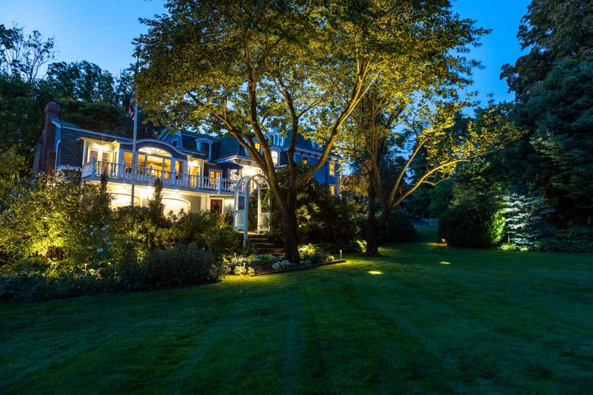 Landscape lighting project by Rainfall Irrigation