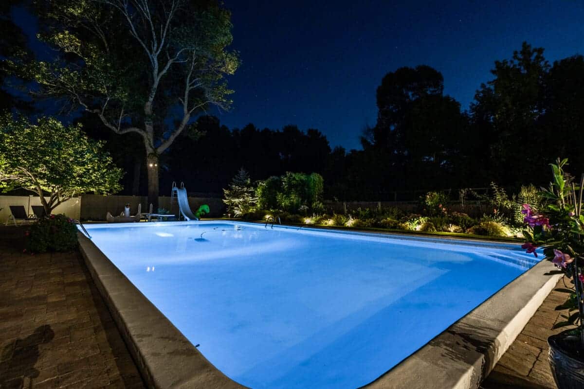 Landscape lighting project by Rainfall Irrigation