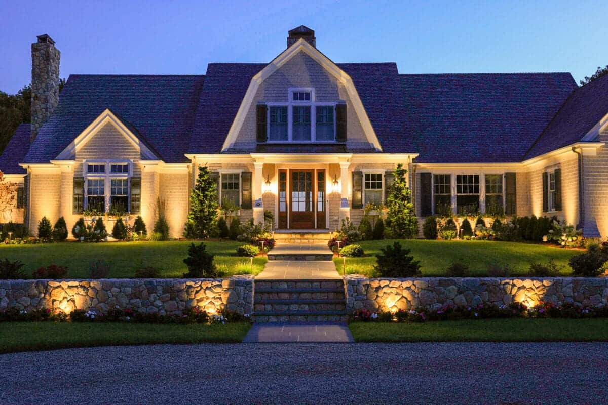 Landscape lighting project by Rainfall Irrigation