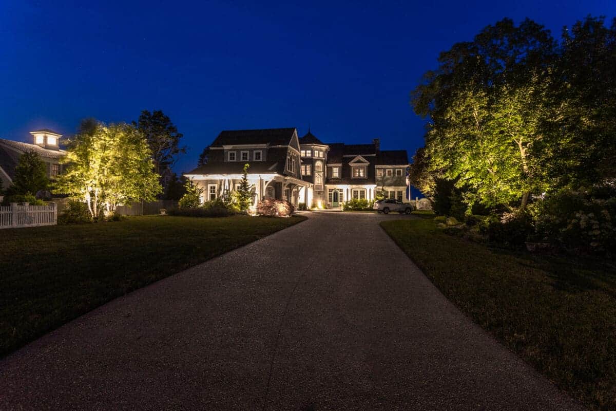 Landscape lighting project by Rainfall Irrigation