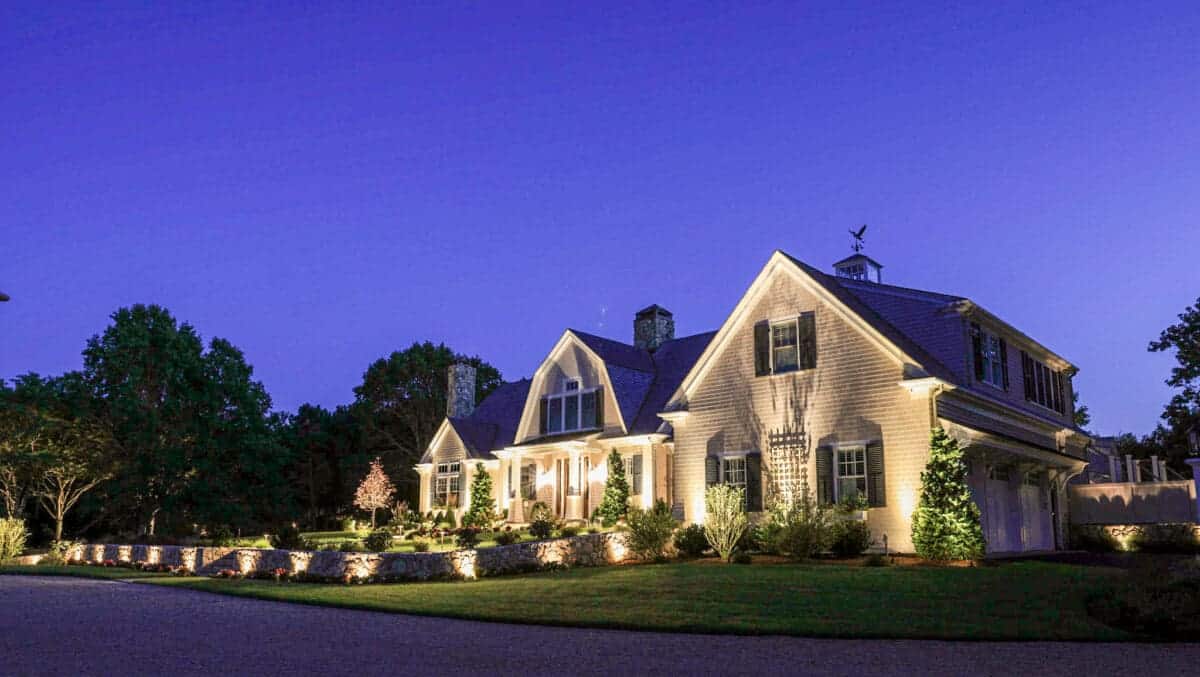 Landscape lighting project by Rainfall Irrigation