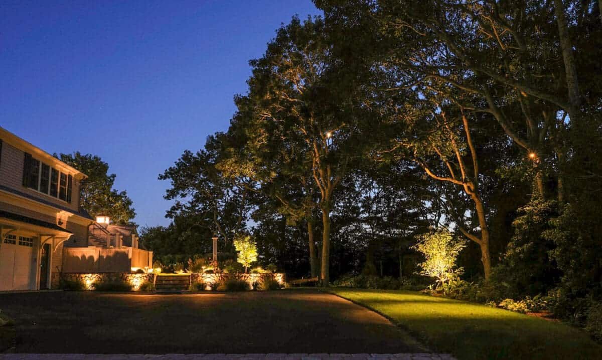 Landscape lighting project by Rainfall Irrigation