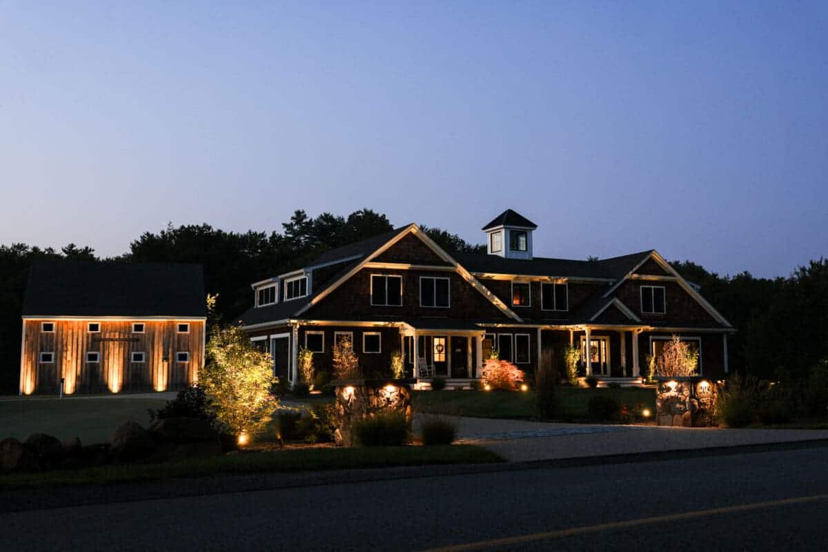 Landscape lighting project by Rainfall Irrigation